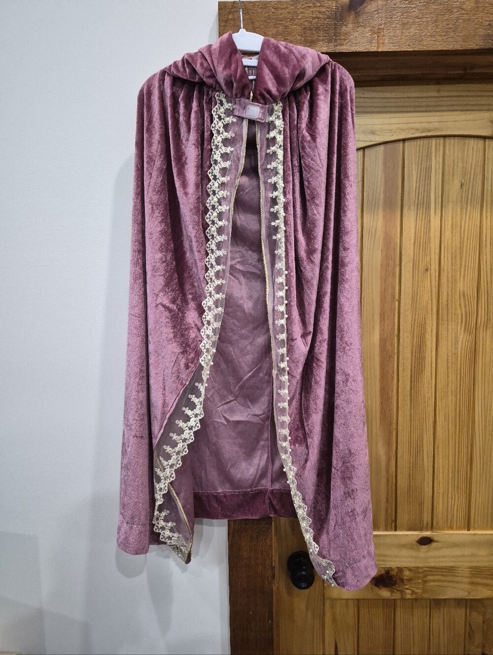 Children's Halloween Renaissance Fair Midieval Hooded Princess Cape Cloak